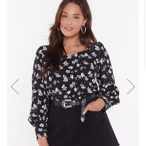 Nastygal Floral Blouse